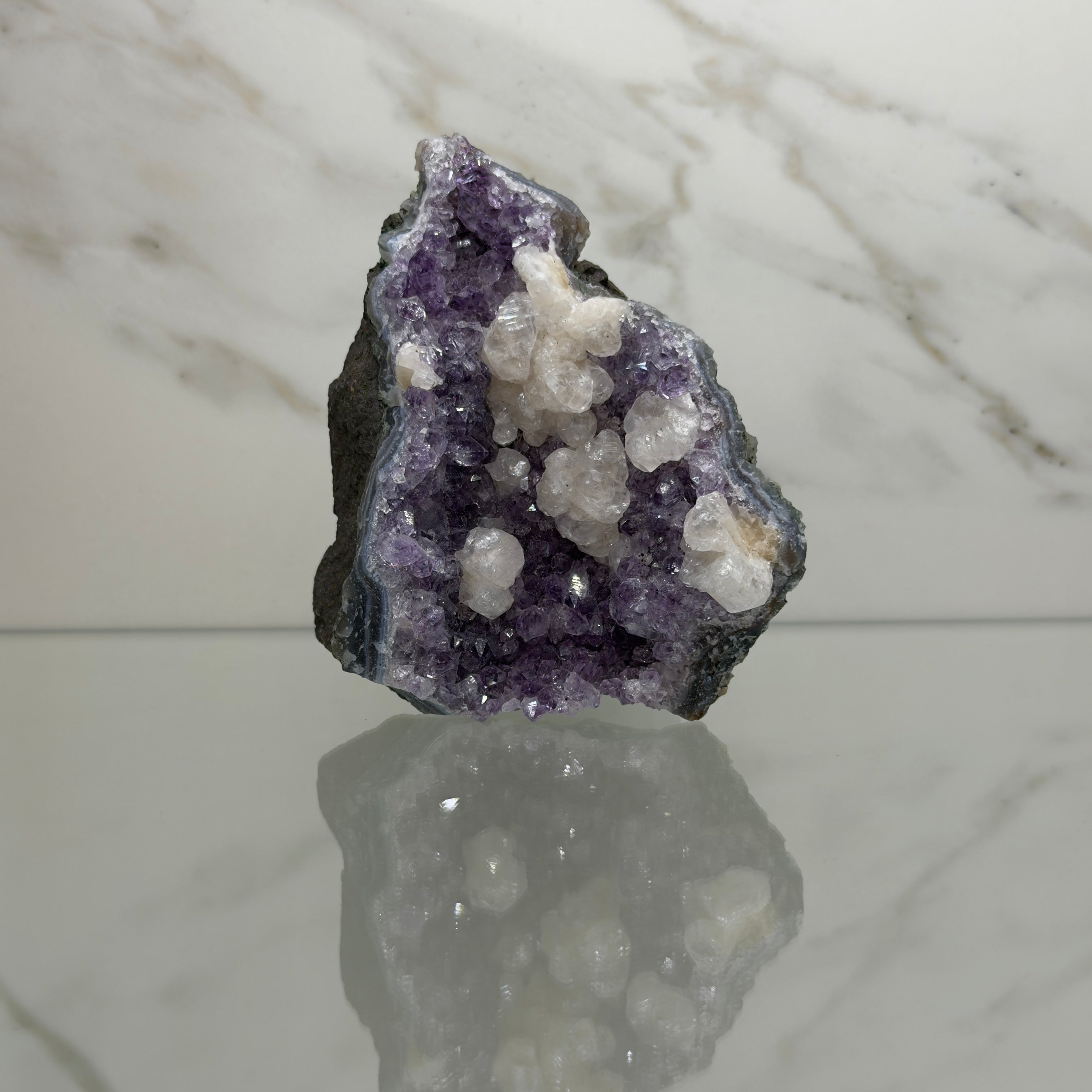 Amatista con Calcita